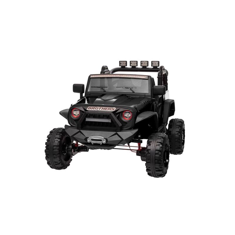 24V Ride-On Car with Parental Remote, LED Headlights, and Bluetooth Music