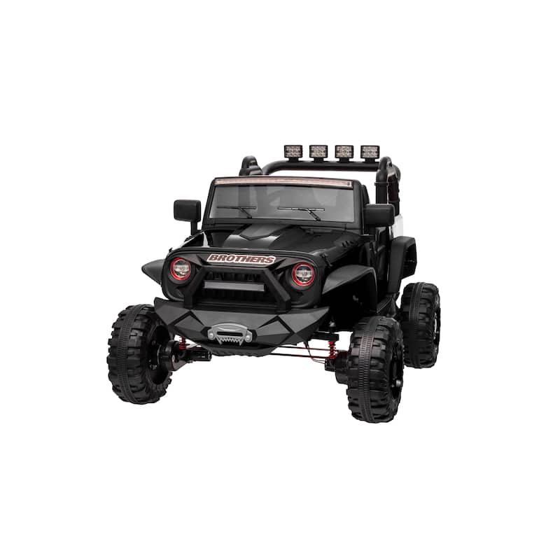 Children's Ride-On Truck 24V Ride-On Car with LED Lights, Electric Car Toddler Vehicle with Bluetooth