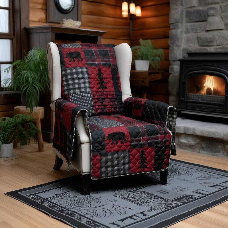 Donna Sharp Red Forest Polyester Furniture Covers - Multi
