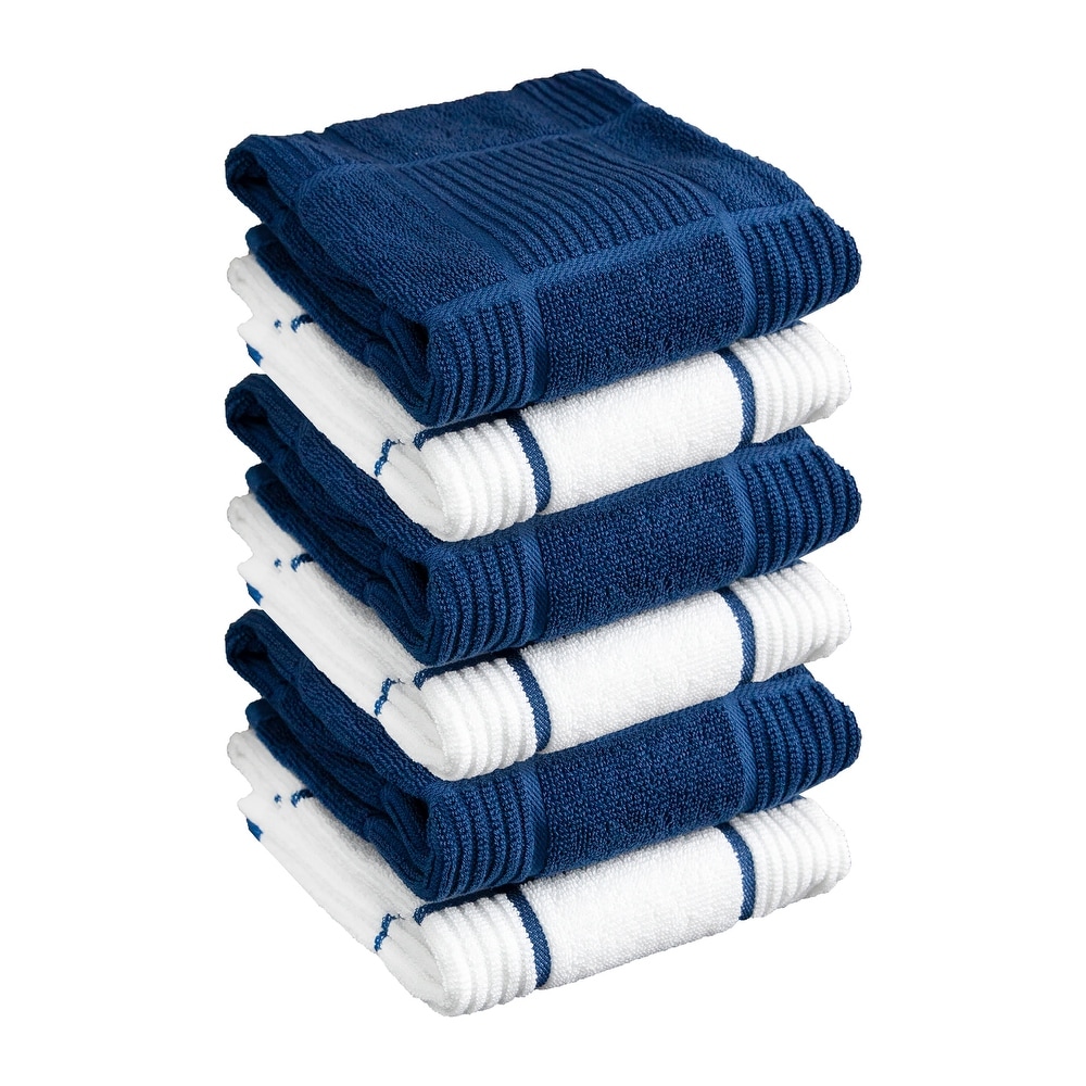 3 Pack Kitchen Towel Set (Teal Striped) - On Sale - Bed Bath & Beyond -  35660763