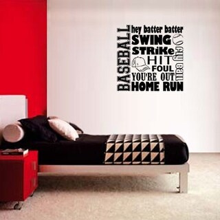 Baseball Collage Subway Lettering Decal Wall Vinyl Words 22