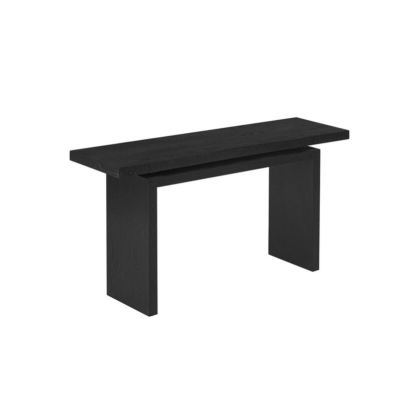 Entryway Console Table, Solid Geometry Accent Sofa Table Behind