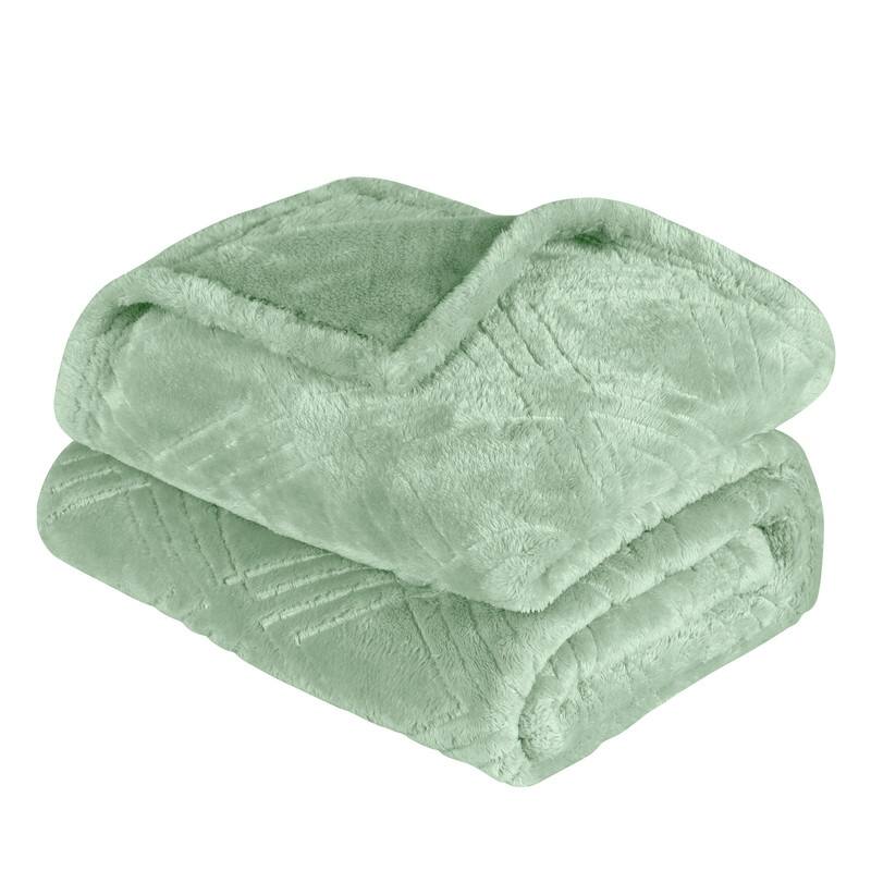 Superior Alaska Quilted Diamond Plush Fleece Blanket For Couch or Bed