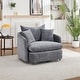 preview thumbnail 7 of 47, 46" Chenille Upholstered Sofa Swivel Chair