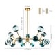 preview thumbnail 10 of 12, 15-Light Modern Large Sputnik Glass Chandelier Cluster Blue Glass Bubble Pendant Light for Dining Room - 40.2 in. W x 13.8 in. H