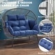 preview thumbnail 15 of 23, Gymojoy Double Wicker Egg Chair Outdoor Oversized Egg Chair
