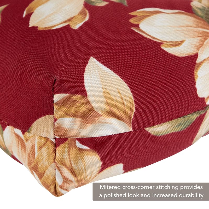 44x22-inch Outdoor Roma Floral High-Back Chair Cushion (Cushion Only)