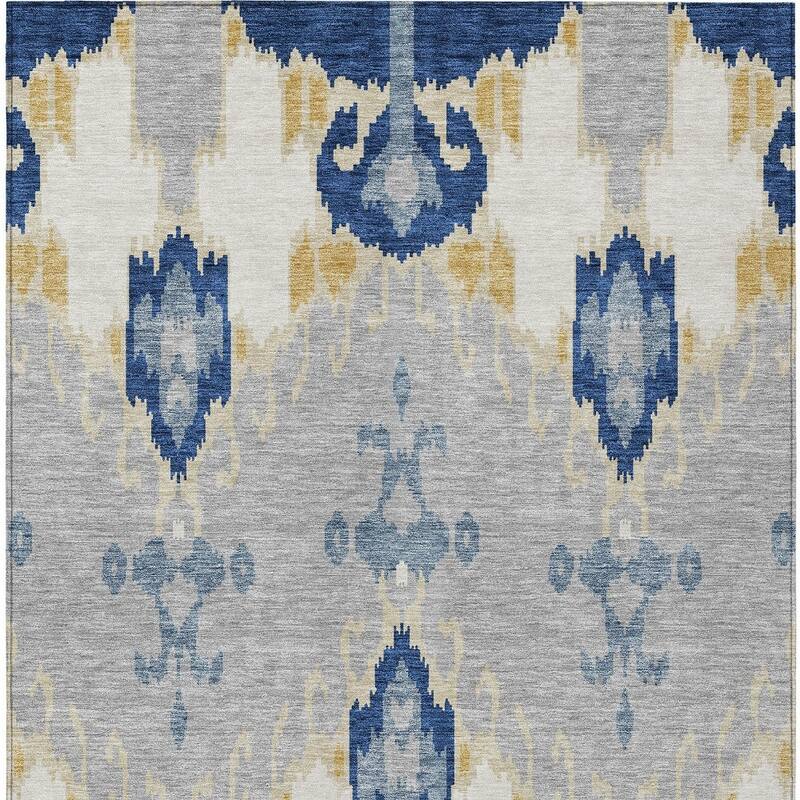 HomeRoots Ikat Transitional Rectangle Outdoor Rug