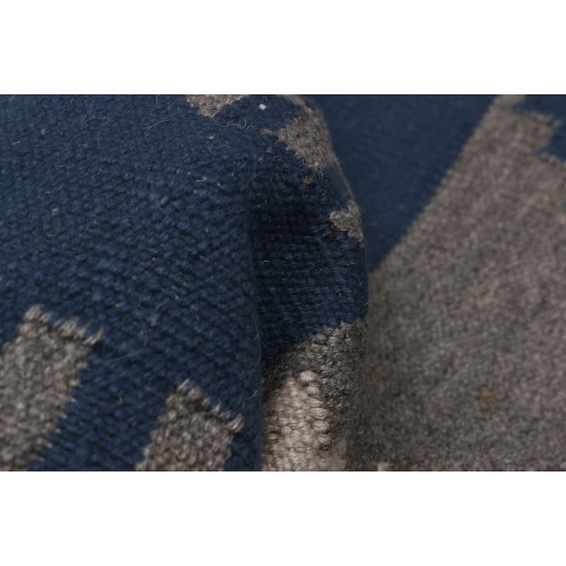 Ankara FW Blue, Grey Kilim 5'3" x 7'11" - 5'3 x 7'11