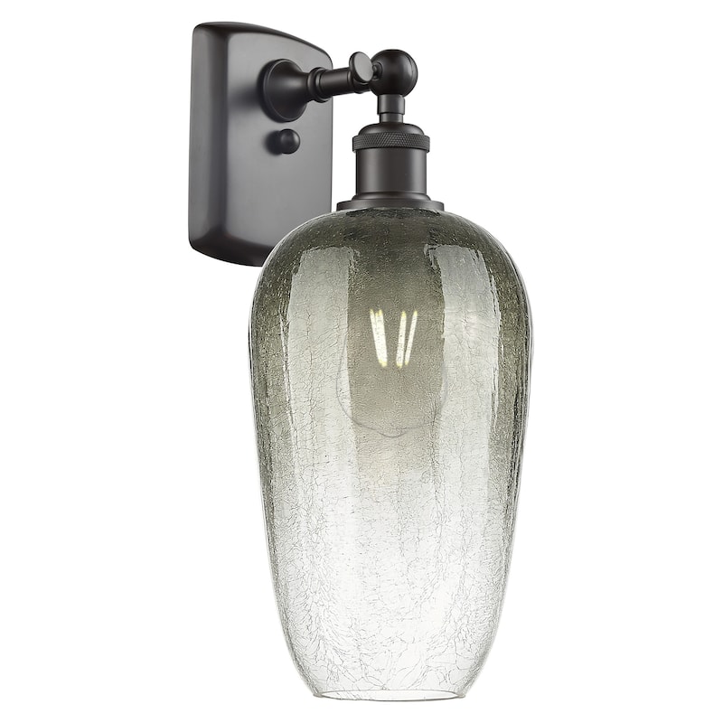 Innovations Lighting 516-1W-16-7 Brookhaven Flute Sconce Brookhaven - Oil Rubbed Bronze / Slate
