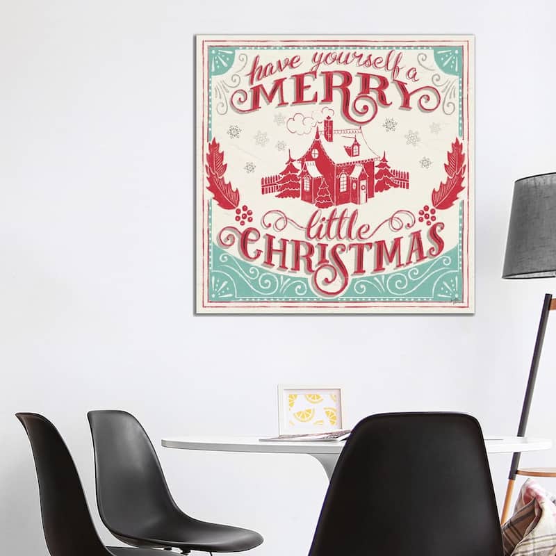 iCanvas "Merry Little Christmas V" by Janelle Penner Canvas Print - 37x37x1.5