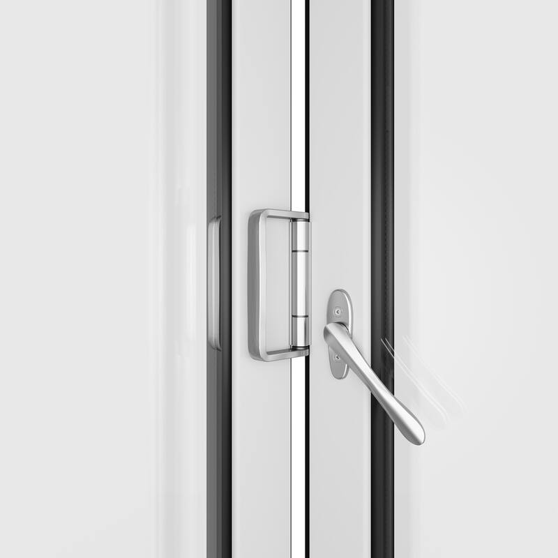 KaMic 144" x 80" 5-Panel Aluminum Patio Folding Door Right to Left-Outswing