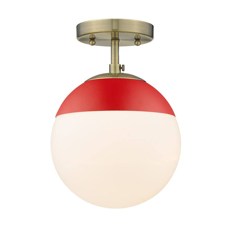 Dixon Mid-Century Modern Semi-Flush Orb