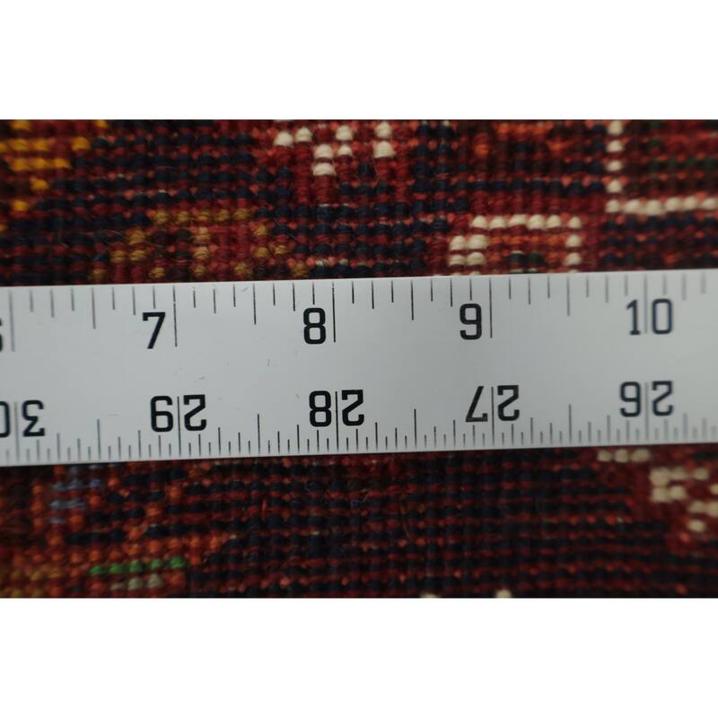 Hand Knotted Oriental 100% Wool Carpet Traditional Tribal Red Shiraz Area Rug - 6' 0'' X 4' 1''