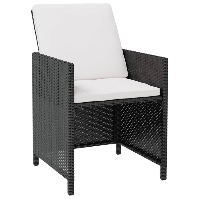 vidaXL Patio Furniture Set Outdoor Table and Chair Dining Set Poly Rattan