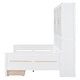 preview thumbnail 51 of 53, Full Size and Twin Size Wooden Daybed with Glass-Door Storage Cabinets, Built-in LED Lighting and Shelves