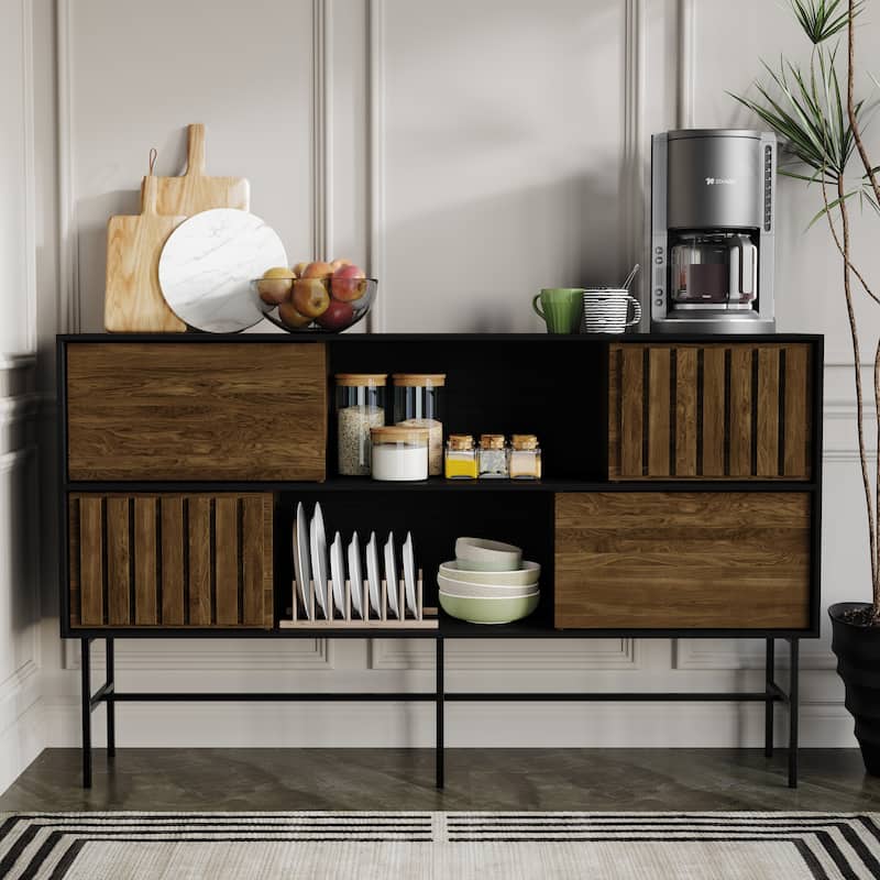CraftPorch Modern Wooden TV Stand Console