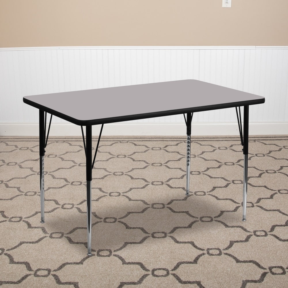 24''W x 48''L Rectangular Thermal Laminate Activity Table - Adjustable Legs