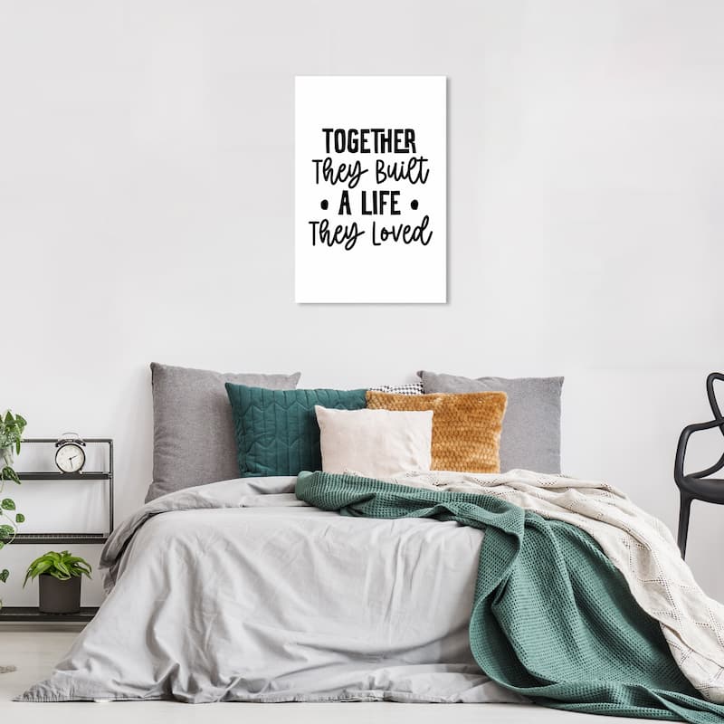 Wynwood Studio Canvas Typography and Quotes Together They Built Black and Wall Art Canvas Print - 24 x 16