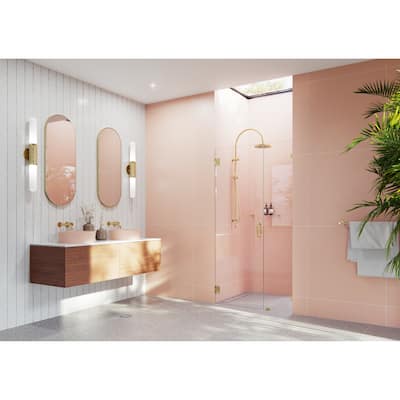 Glass Warehouse 78" x 42.75" Frameless Shower Door - Wall Hinge
