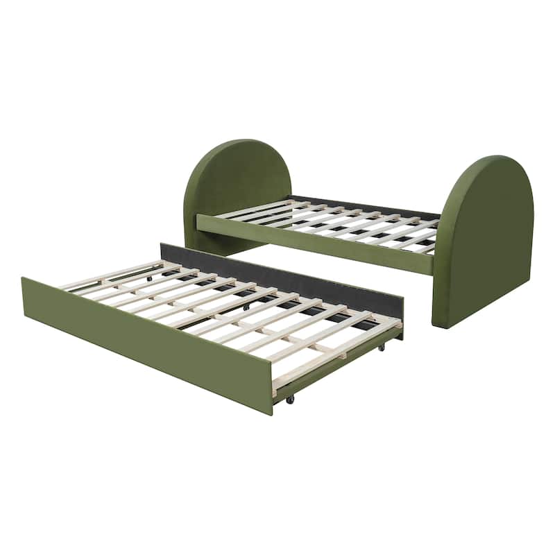 Christopher Knight Home - Modern Upholstered Velvet Daybed with Pull-Out Trundle