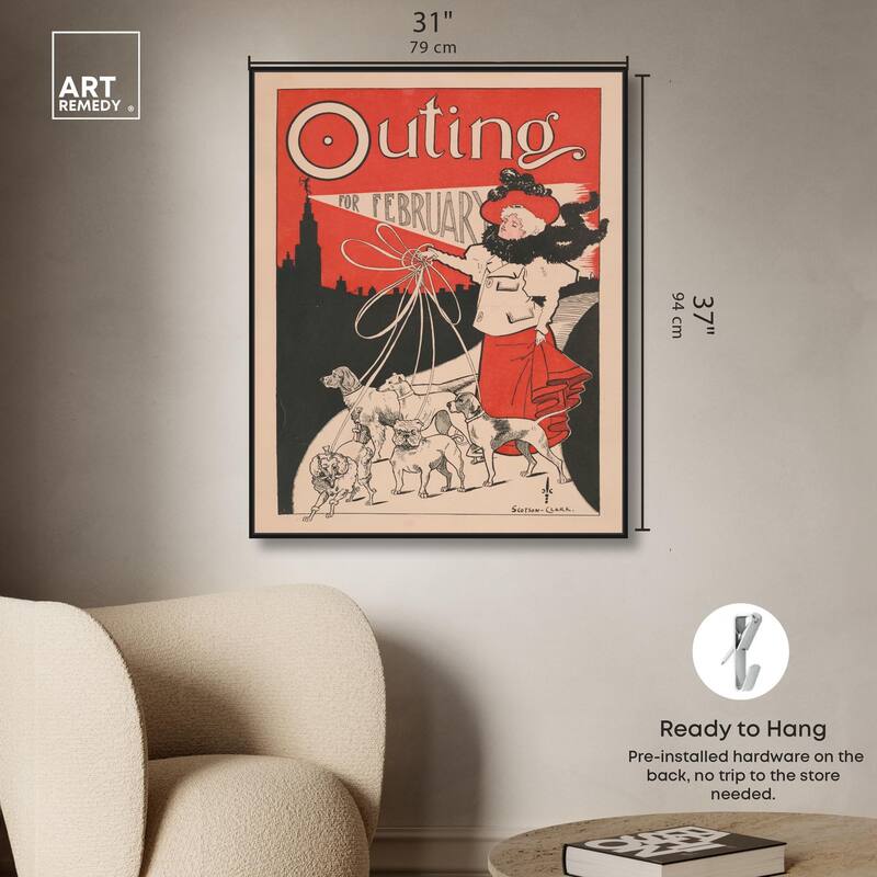 Outing for February 1896 Canvas by Art Remedy