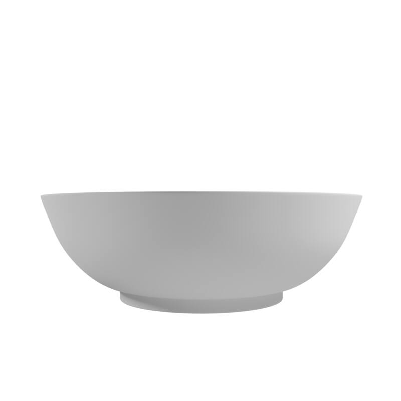 Monty Matte White Round Circle Solid Surface Vessel Sink