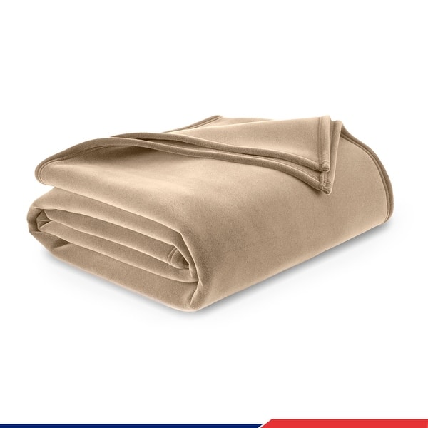 slide 2 of 8, Vellux Original Blanket Soft Durable All-Season Throw Full - Queen - Tan