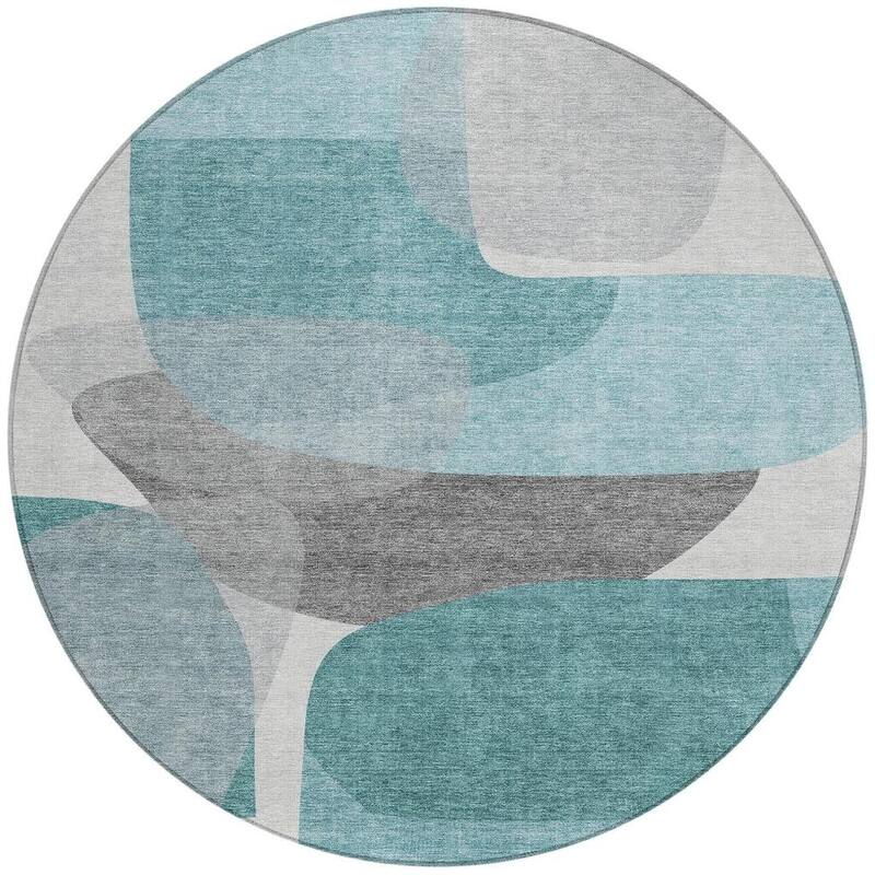 HomeRoots Abstract Transitional Rectangle Outdoor Rug