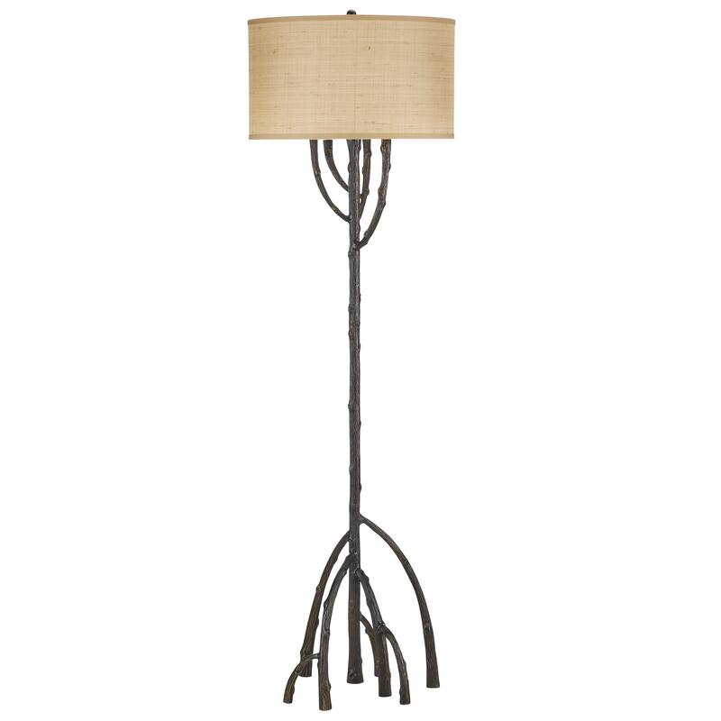 Currey & Company Mangrove Bronze Floor Lamp - 67.5"h x 20"dia.