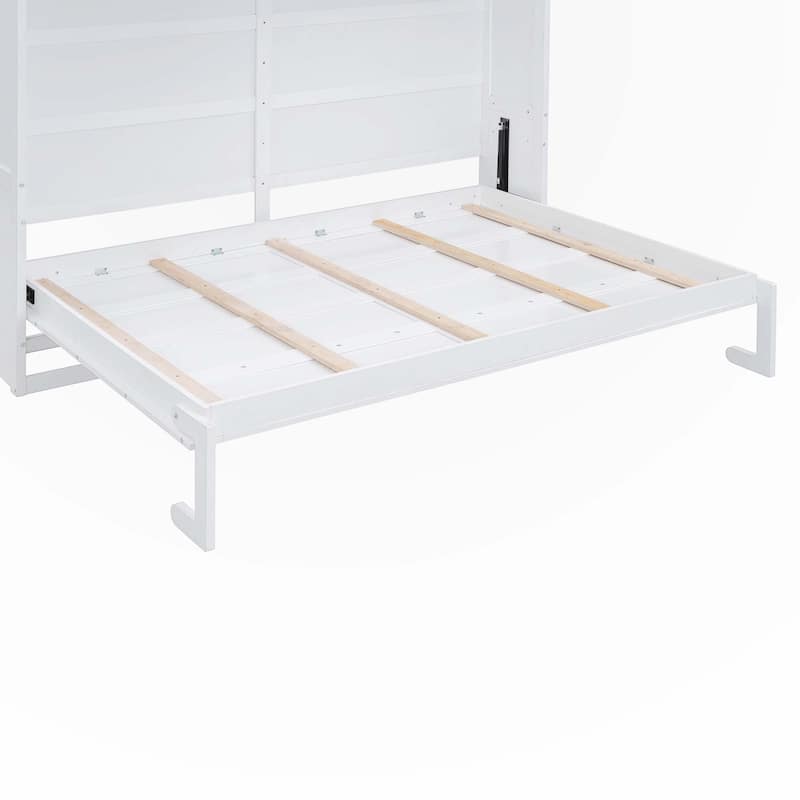 Queen Size Murphy Bed Wall Bed with Top Cabinets