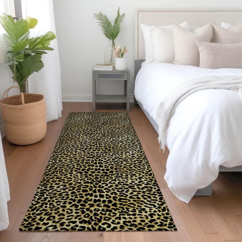 Premium Washable Super Soft Animal Print Mayfield Rug - Gilded - 2' 3" x 7' 6" - Runner