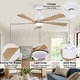 preview thumbnail 138 of 157, YUHAO SylvanAir Modern 52 in. Flush Mount Outdoor/Indoor Ceiling Fan with 3 Solid Wood Blades and DC Reversible Motor