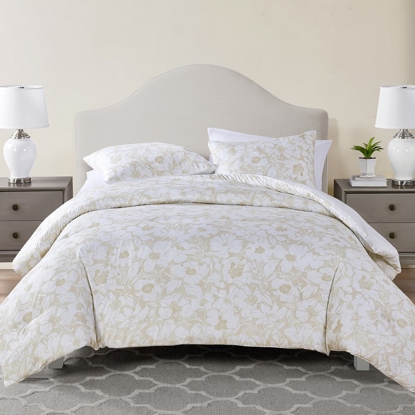 Tahari Home Rhianna Neutral Floral Comforter Set Bed Bath & Beyond