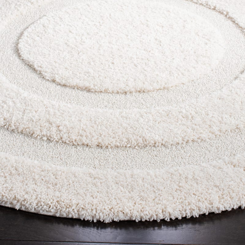 SAFAVIEH Florida Shag Carlinde Border 1.2-inch Thick Rug