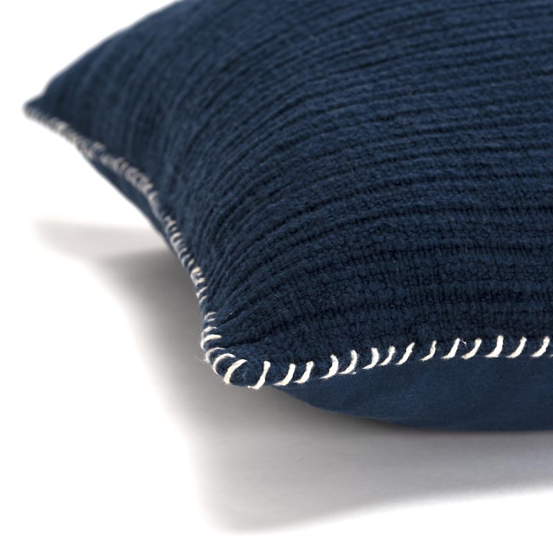 Rizzy Home Textured Stripe Woven Solid Throw Pillow