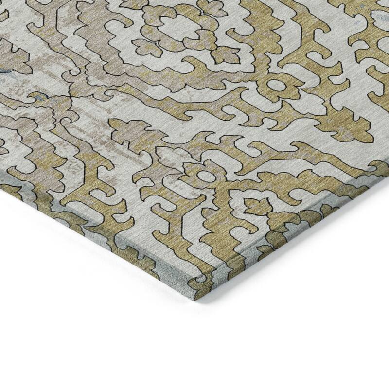 HomeRoots Medallion Transitional Rectangle Outdoor Rug