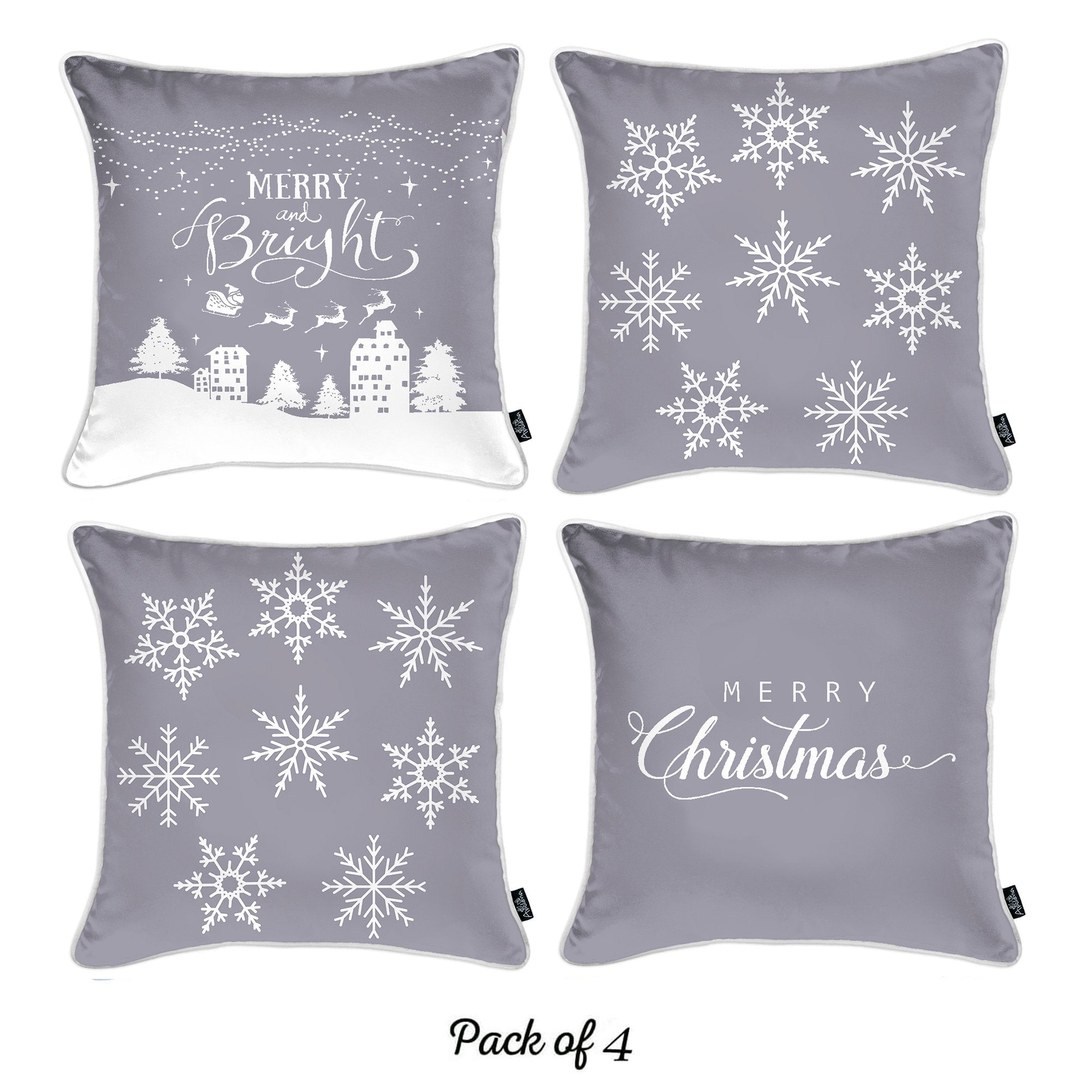 Christmas Throw Pillow Covers Insert Set of 4
