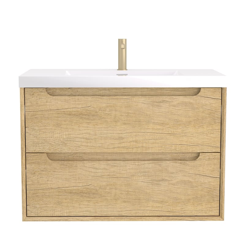 Prismis 36" 48" Wall-Mount Premium Bathroom Vanity with Integrated Sink - 36 in. Vanity