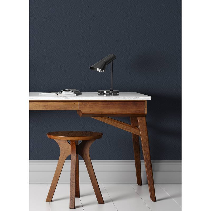 A-Street Prints Apex Blue Weave Wallpaper