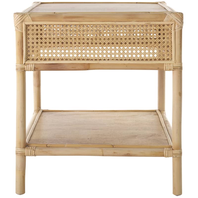 SAFAVIEH Arvid Solid Wood 1-Shelf Square Accent Table (Fully Assembled) - 20"W x 20"D x 22"H