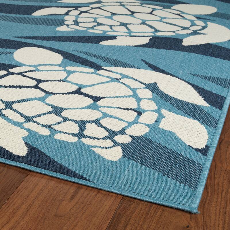 Ambrosi Sea Turtles Novelty Indoor/ Outdoor Area Rug