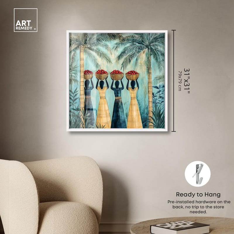 Walk Under Palms Shadowbox by Art Remedy