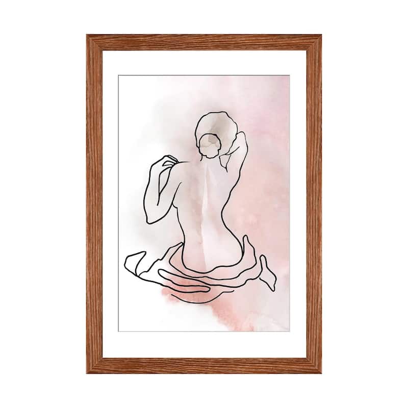 iCanvas "Figure Sketch II" by Carol Robinson - Walnut - 24x16x1