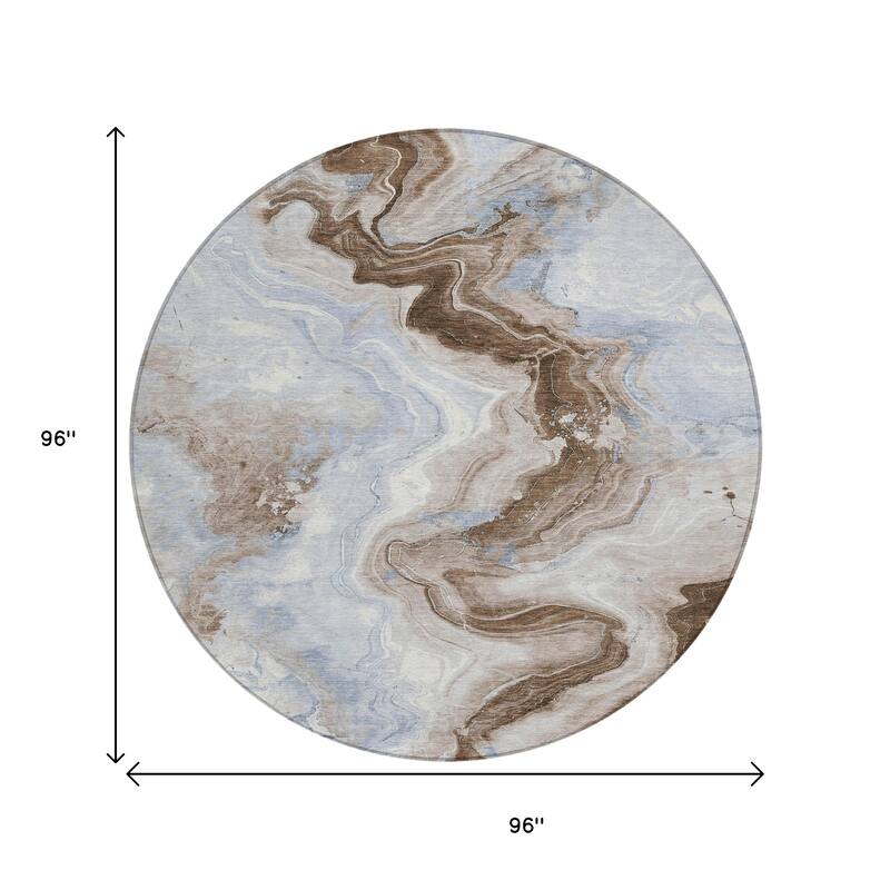 HomeRoots Abstract Transitional Rectangle Outdoor Rug