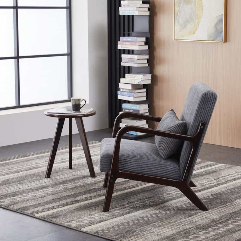 Mid-Century Modern Accent Chair&Coffee Table Set, Suitable for Living Rooms and Bedroom Relaxation Areas