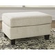 preview thumbnail 1 of 4, Signature Design by Ashley Abinger Oversized Accent Ottoman Natural