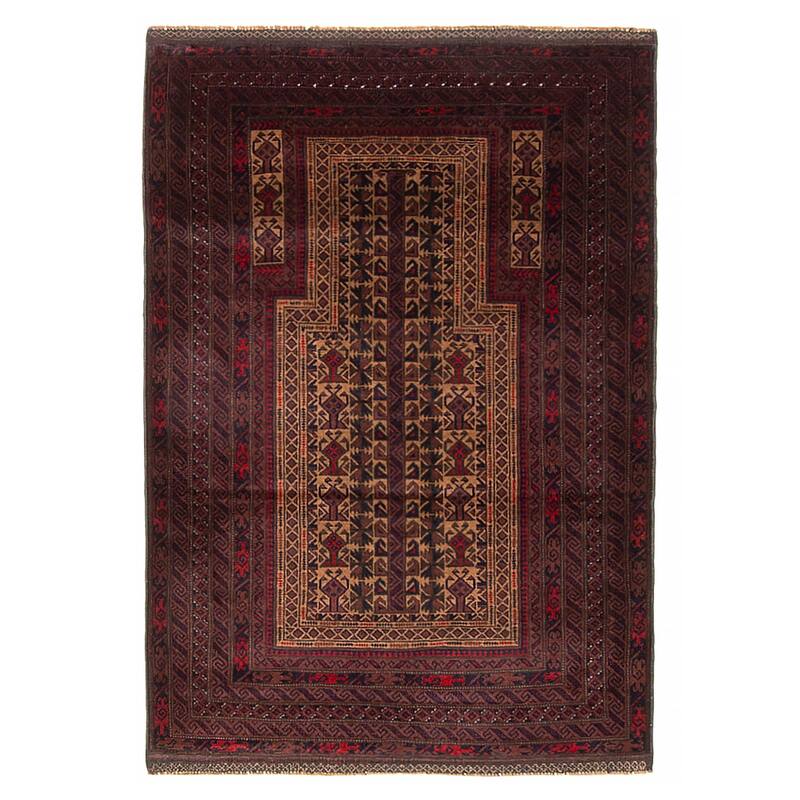Teimani Brown Rug 3'1" x 4'6" - 3'1 x 4'6 - Brown - 3'1 x 4'6