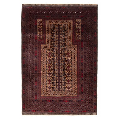 Teimani Brown Rug 3'1" x 4'6" - 3'1 x 4'6