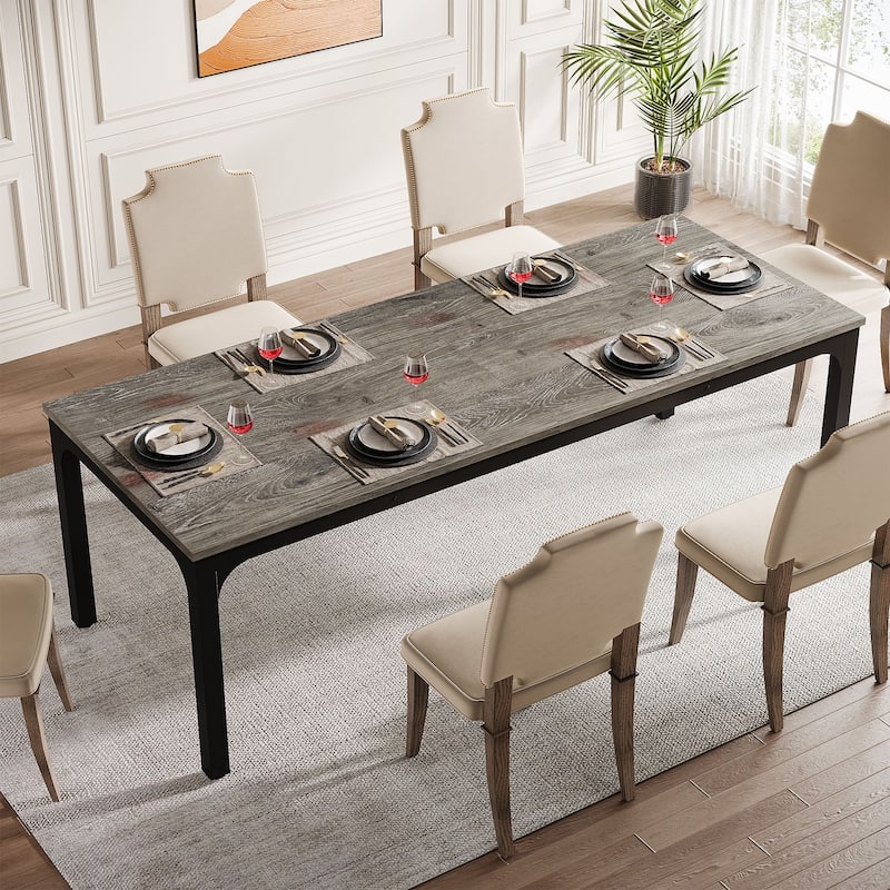 78.7-inch Long Kitchen Dining Table for 6-8